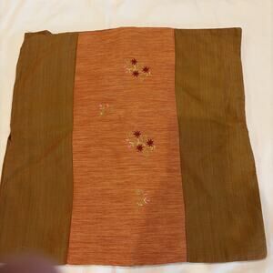 Decorative Home Pillow Cases Set of 2 16x16”. Rust And orange. Zip Back Closure